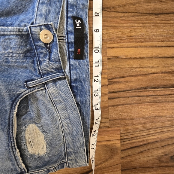 3X1 Distressed/ RawHemmed Cropped Jeans Sz 31 - Picture 13 of 14